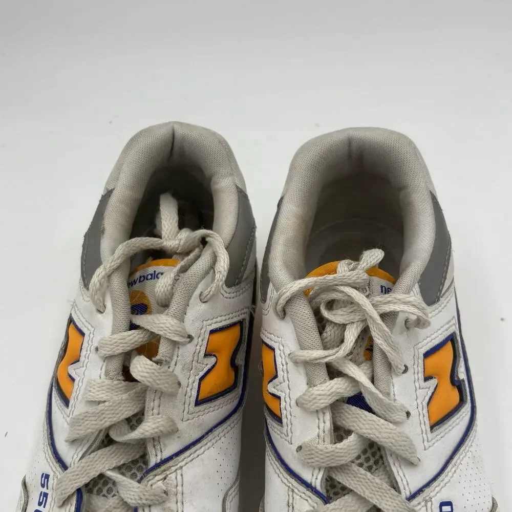 New Balance 550 Women’s Size 6.5 D White And Yellow Sneakers BB550WTO Used